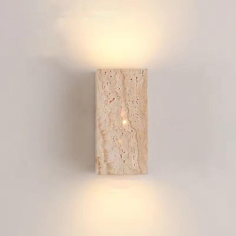 Interior Design Japandi - Cuboid Stone LED Wall Lamp 3000K