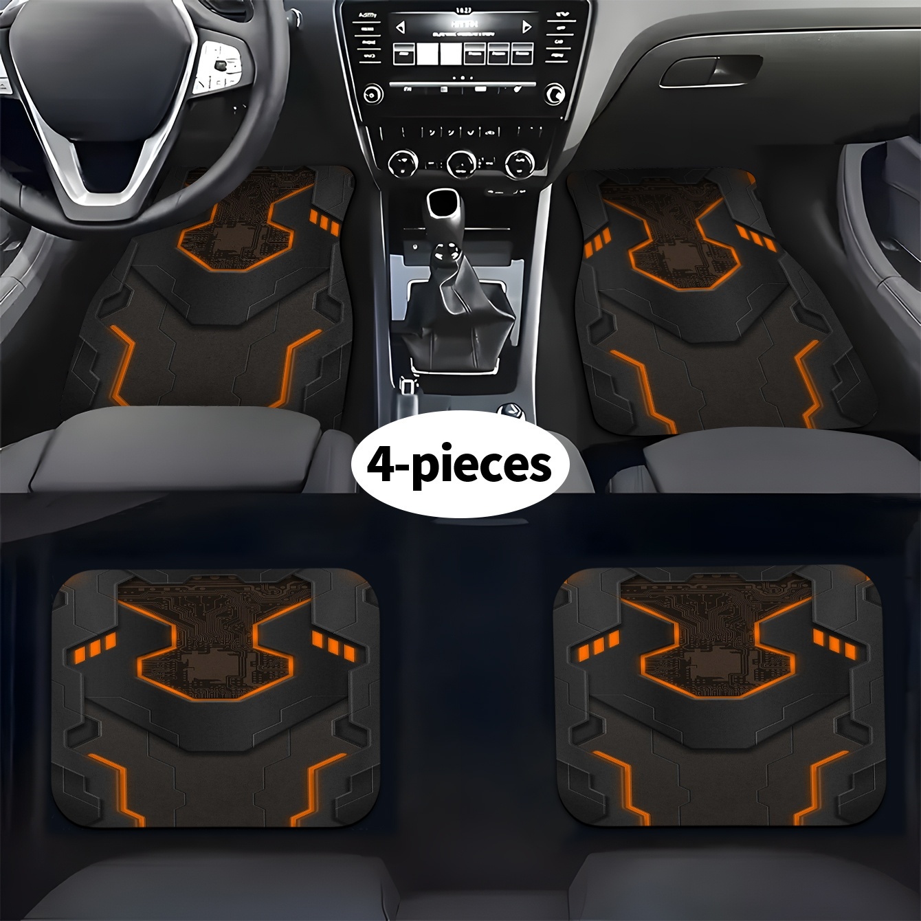 Interior Design Tech - 4pcs All-Weather Fit Car Mats Set