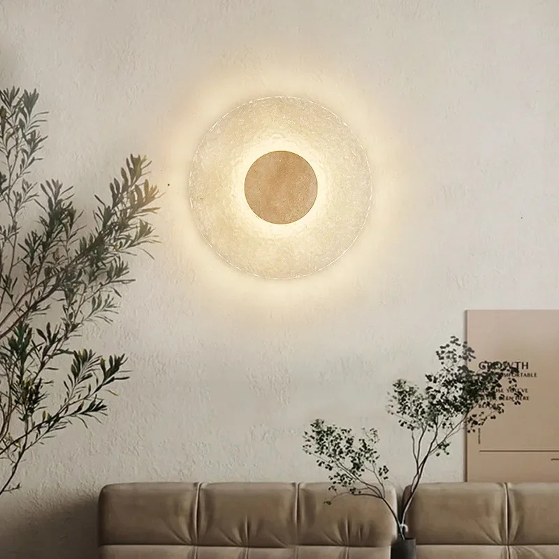 Interior Design Japandi - Modern Circular Acrylic Wall Lamp LED