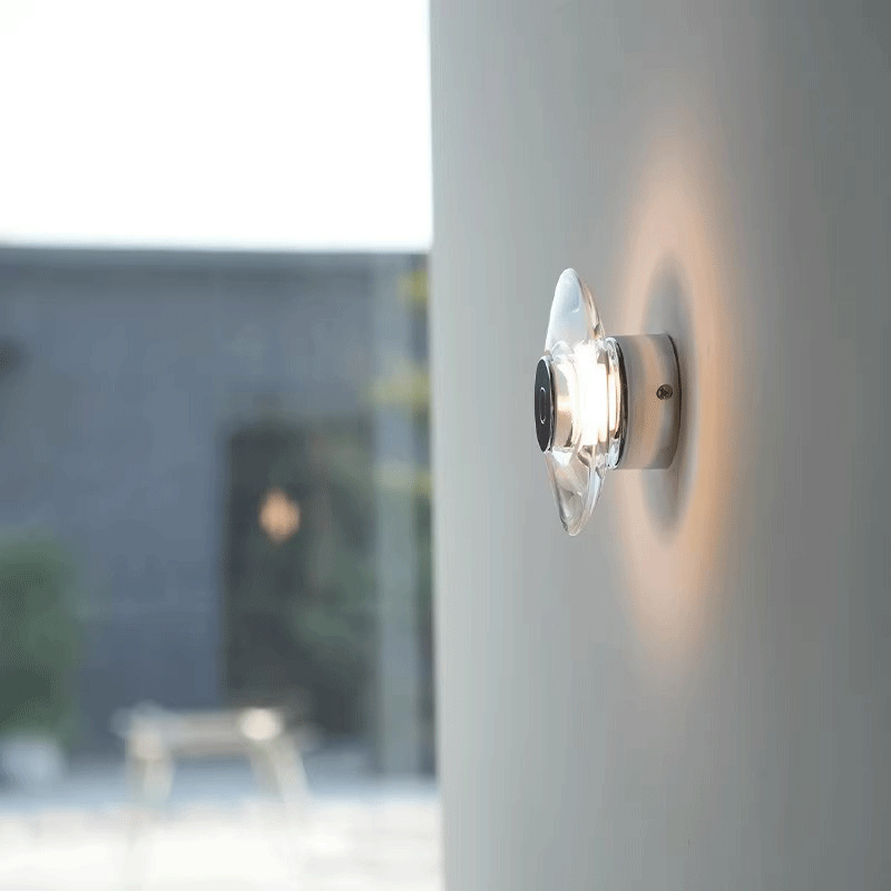 Modern Round Crystal Bedside L - Rattan Mirror Round recension och pris