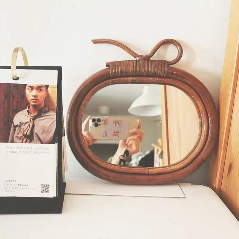 Natural Rattan Round Vanity Mi - Rattan Mirror Round recension och pris