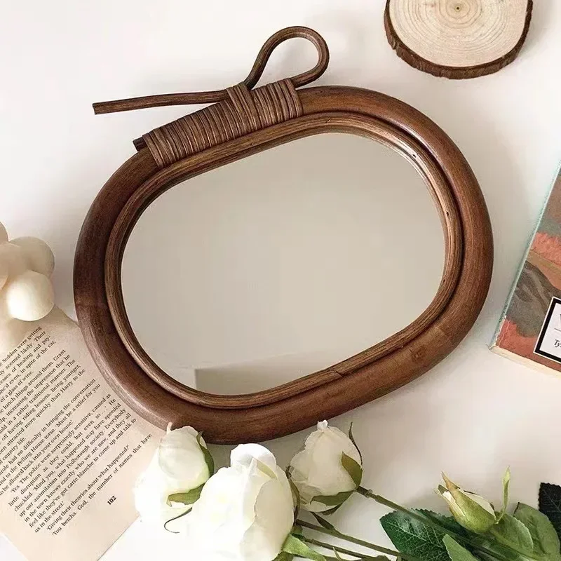 Natural Rattan Round Vanity Mi - Rattan Mirror Round recension och pris