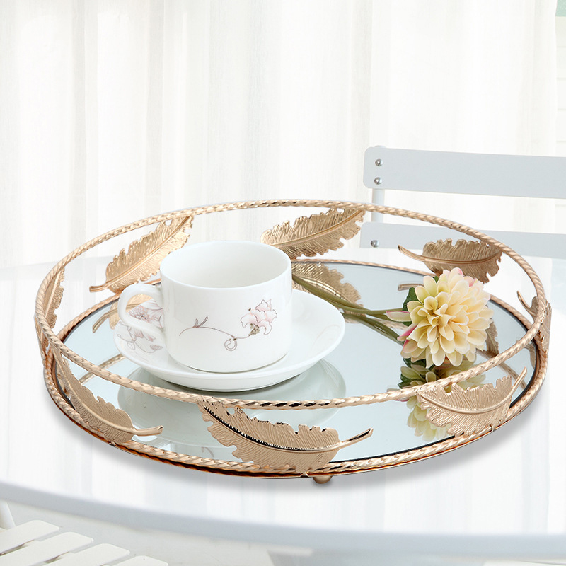 PEANDIM Minimalist Round Mirro - Travertine Tray Oval recension och pris