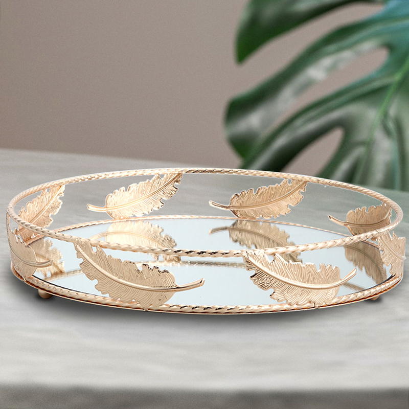 PEANDIM Minimalist Round Mirro - Travertine Tray Oval recension och pris