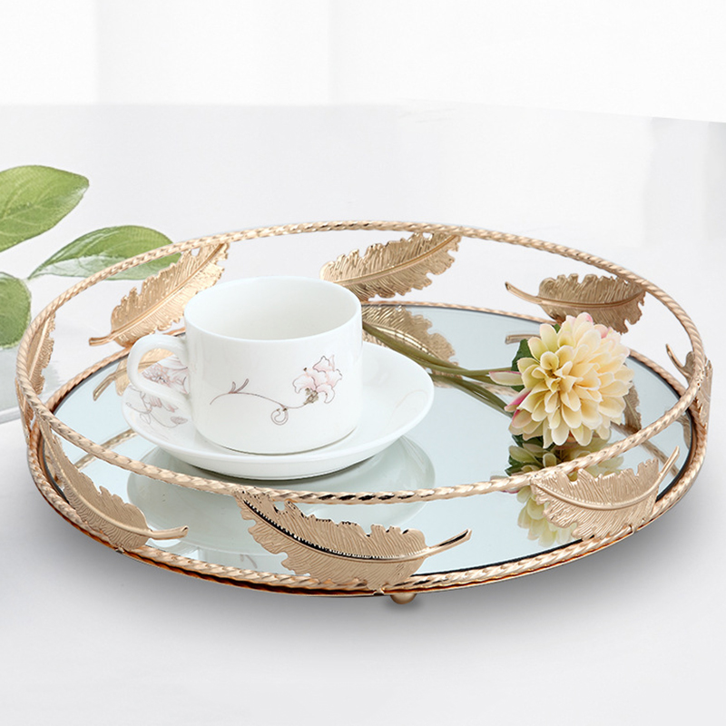 PEANDIM Minimalist Round Mirro - Travertine Tray Oval recension och pris