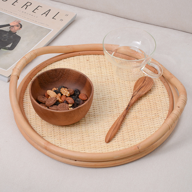 Natural Rattan Woven Tray, Sto - Rattan Tray Handle recension och pris