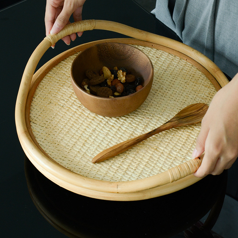 Natural Rattan Woven Tray, Sto - Rattan Tray Handle recension och pris