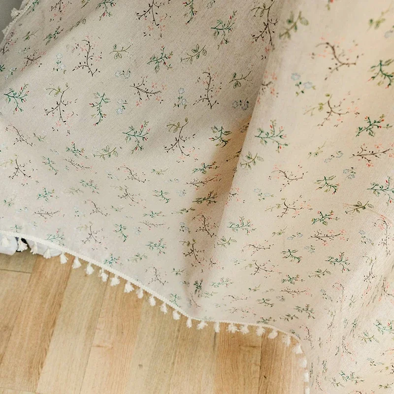 Floral Farmhouse Curtains Semi - Linen Curtain Eyelet recension och pris
