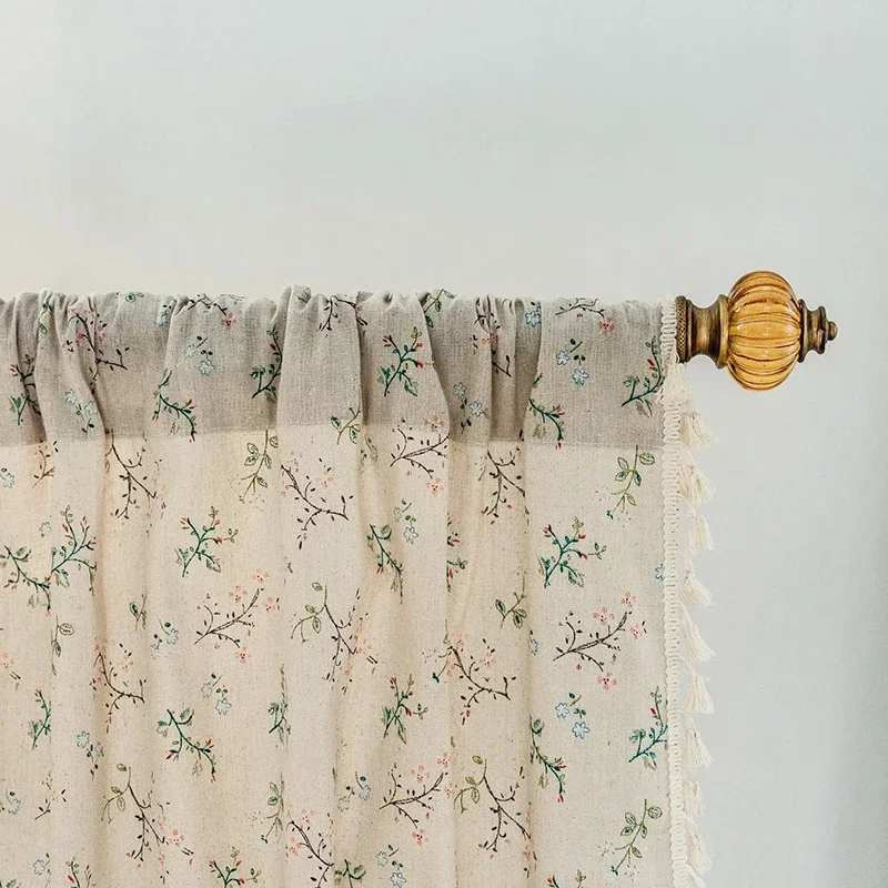 Floral Farmhouse Curtains Semi - Linen Curtain Eyelet recension och pris