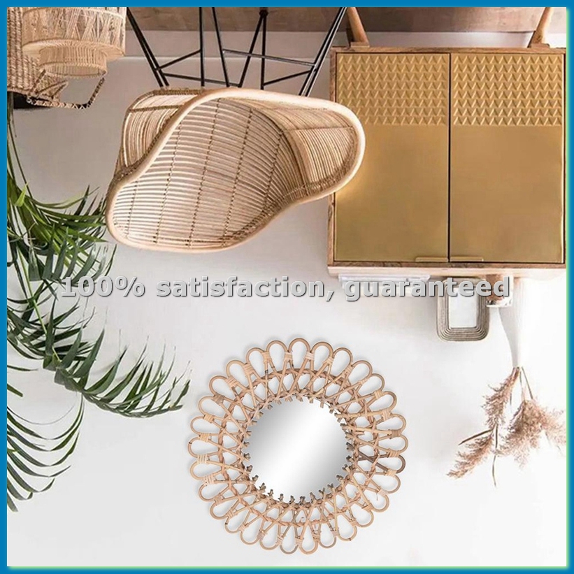 40Cm Nordic Wicker Wall-Mounte - Rattan Mirror Round recension och pris