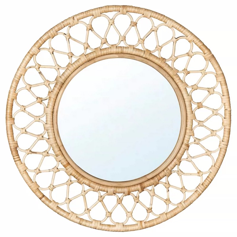 Round Rattan Wall Mirror, Natu - Rattan Mirror Round recension och pris