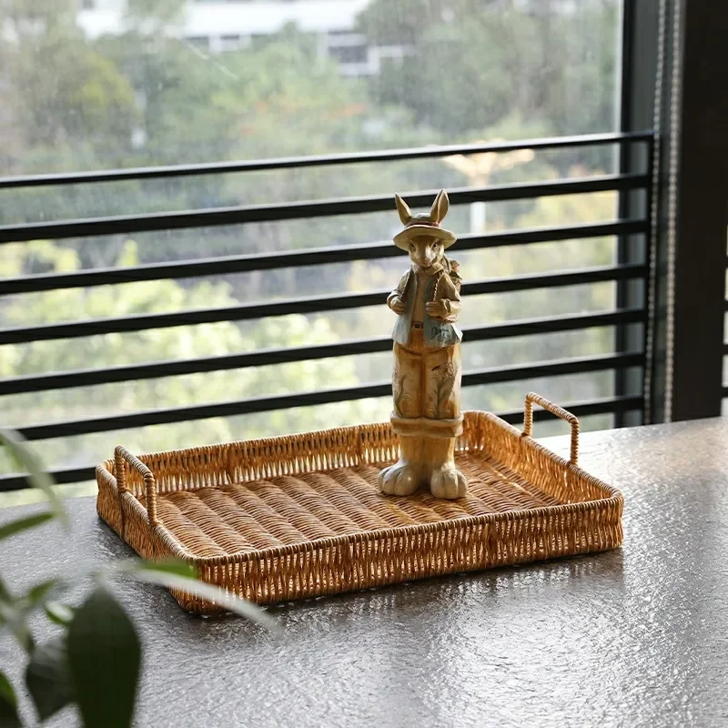 Plastic Storage Tray With Hand - Rattan Tray Handle recension och pris