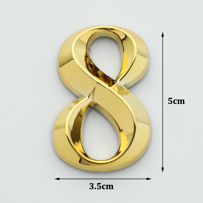 1 Pc Creative Gold Door Number - Interior Design Quotes recension och pris