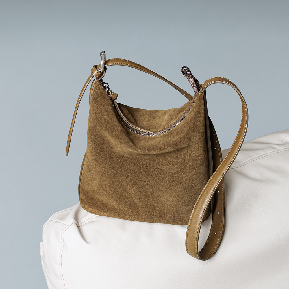 Women's Bucket Bag Suede Leath - Interior Design Vintage Style recension och pris