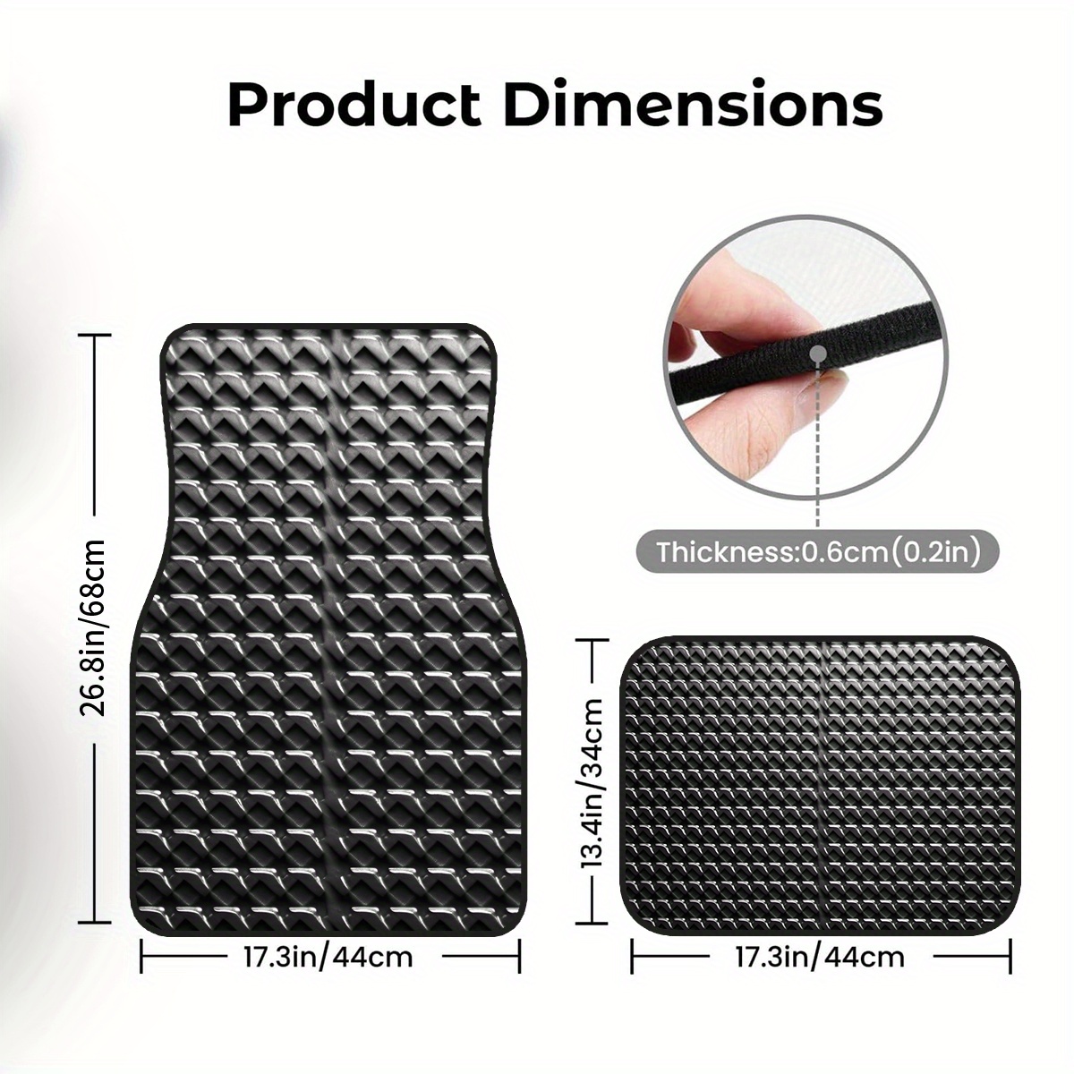 4pcs Anti-Slip Polyester Car M - Interior Design Grid recension och pris