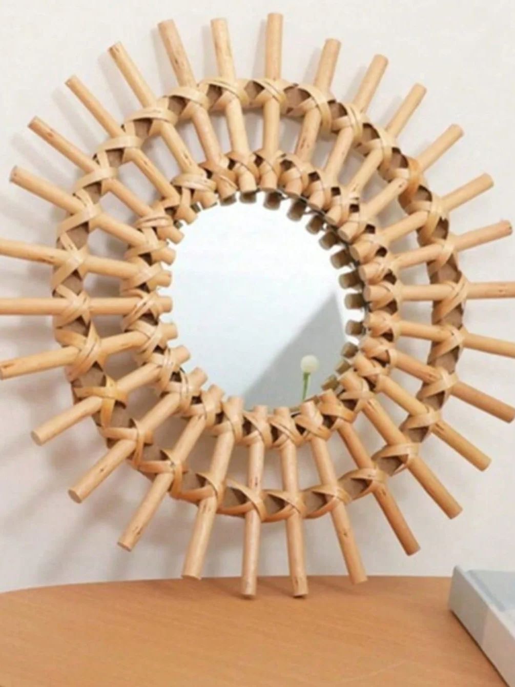 Boho Rattan Wall Mirror, Handm - Rattan Mirror Round recension och pris