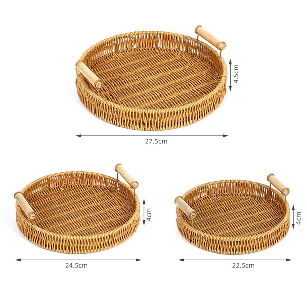 1Pcs Breakfast Bread Food Hand - Rattan Tray Handle recension och pris