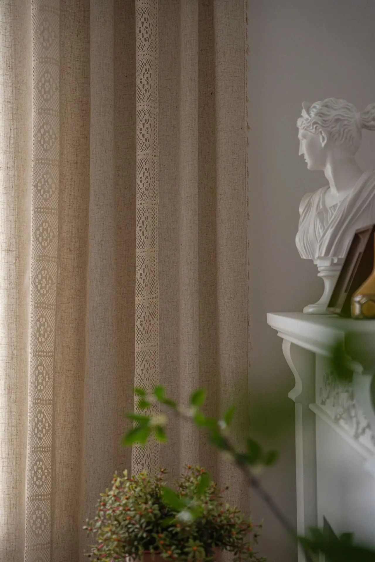 Boho Linen Semi Blackout Curta - Linen Curtain Eyelet recension och pris