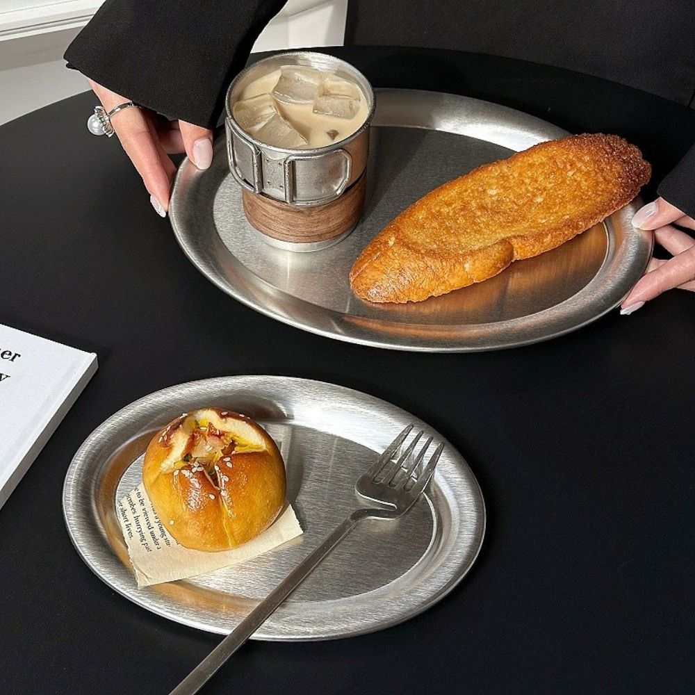 New Stainless Steel Cake Tray  - Travertine Tray Oval recension och pris
