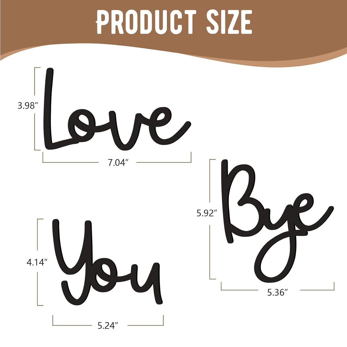 Love You Bye Wood Sign Home De - Interior Design Quotes recension och pris