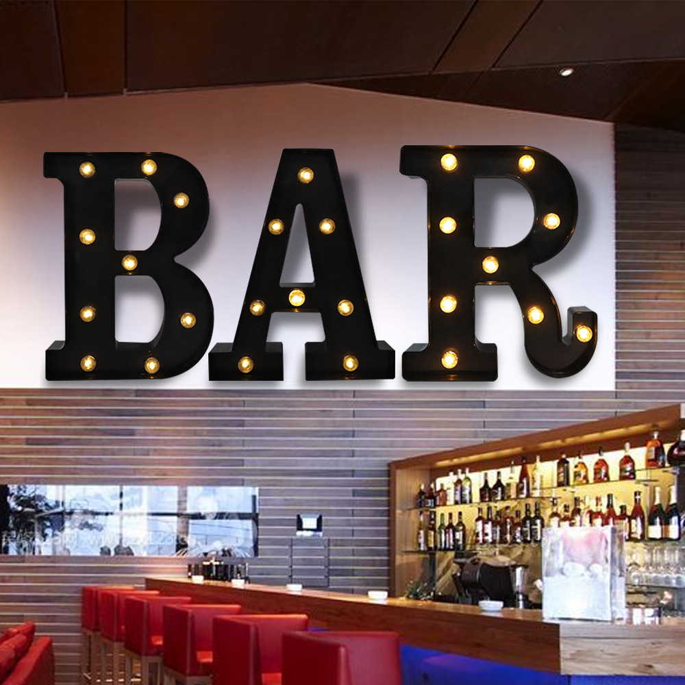 22cm Led Light Letters Black A - Interior Design Quotes recension och pris