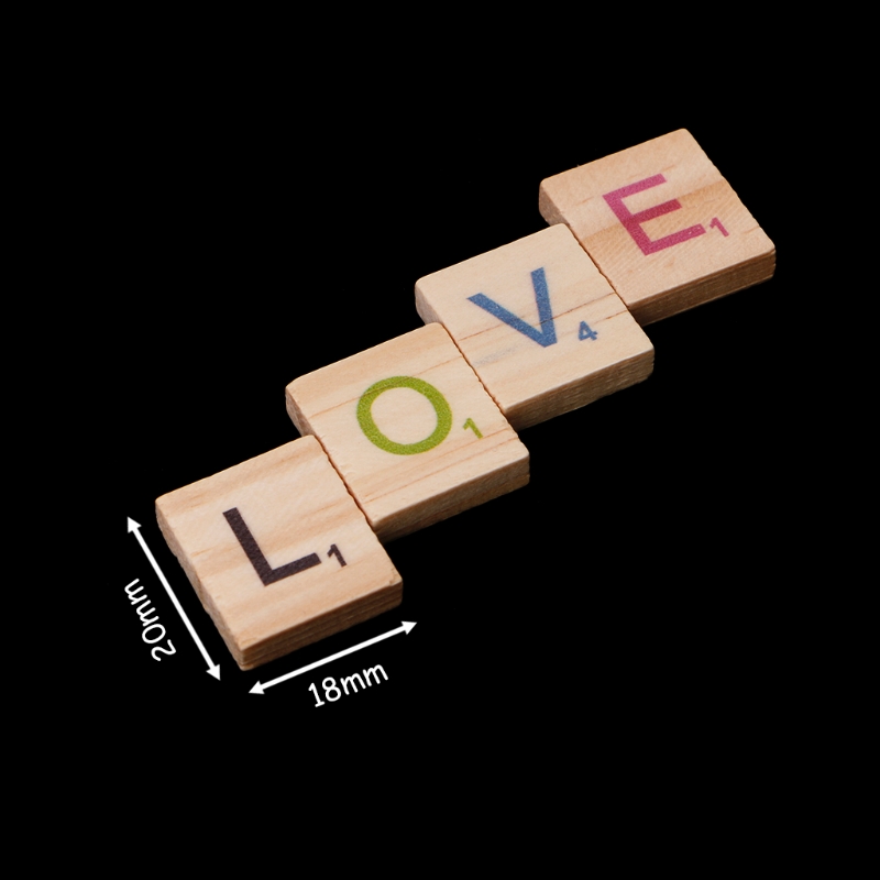 100PCS Wooden Tiles Colorful L - Interior Design Quotes recension och pris