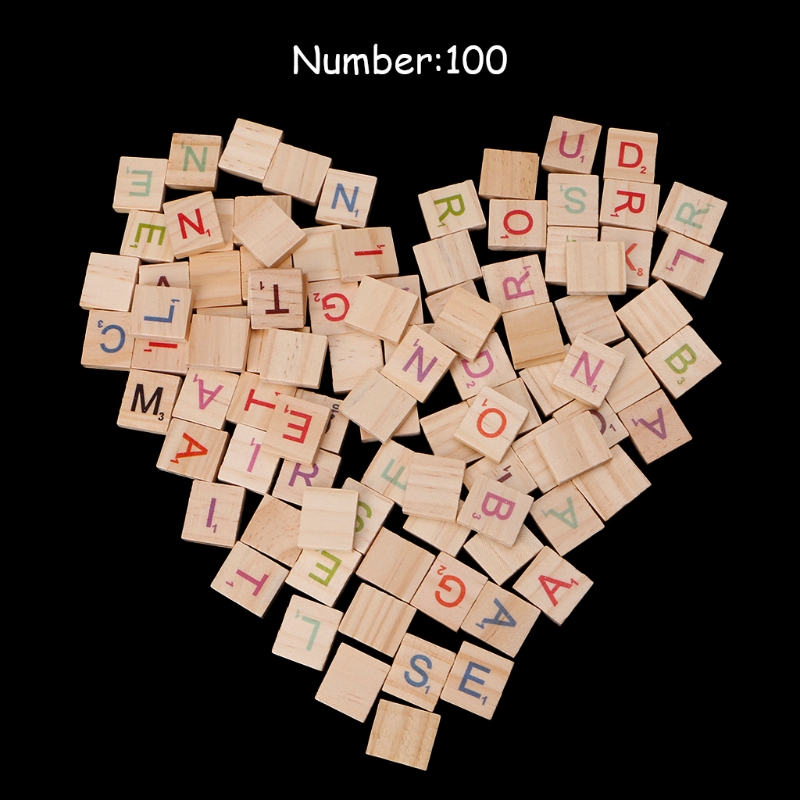 100PCS Wooden Tiles Colorful L - Interior Design Quotes recension och pris