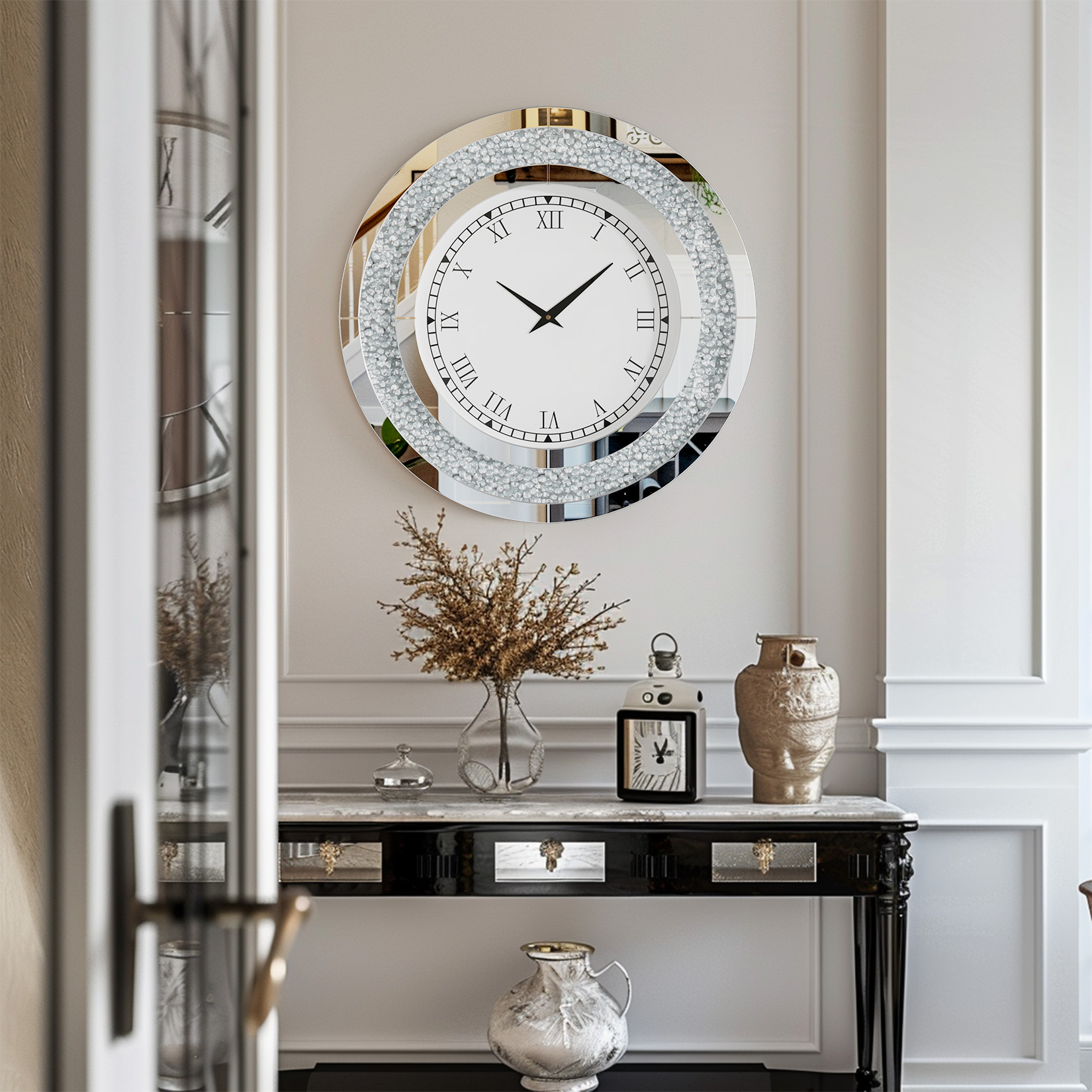 Silver,Tawny Tinted Round Mirr - Rattan Mirror Round recension och pris