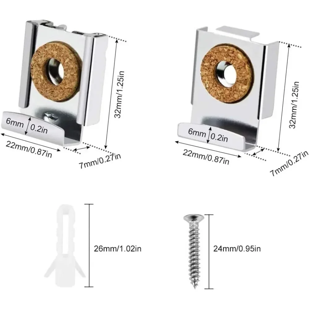 For 4pcs Chrome Mirror Wall Ha - Rattan Mirror Round recension och pris