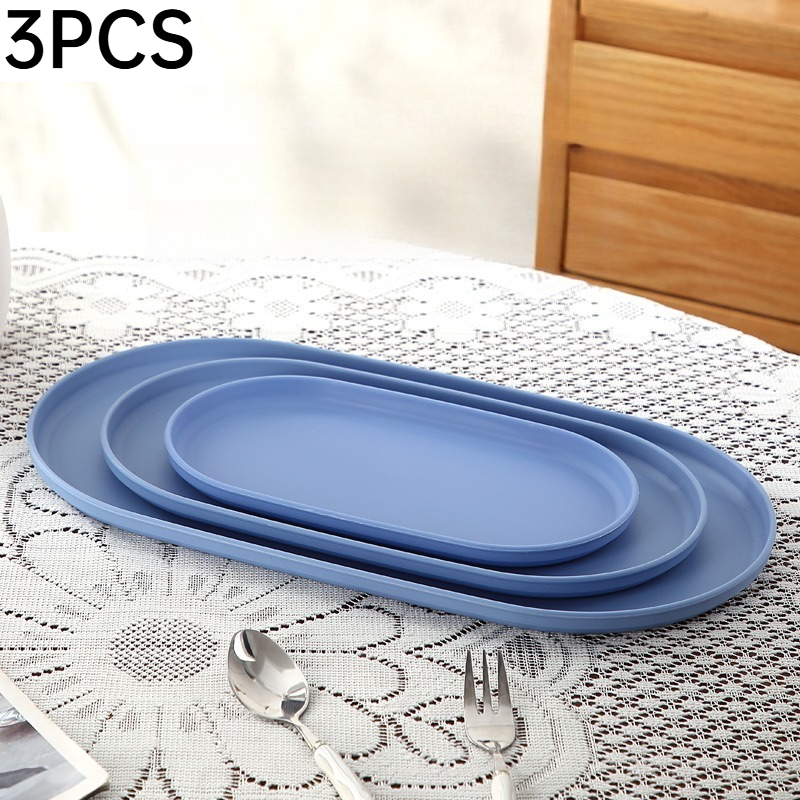3PCS/SET Three Sizes Matte Bla - Travertine Tray Oval recension och pris