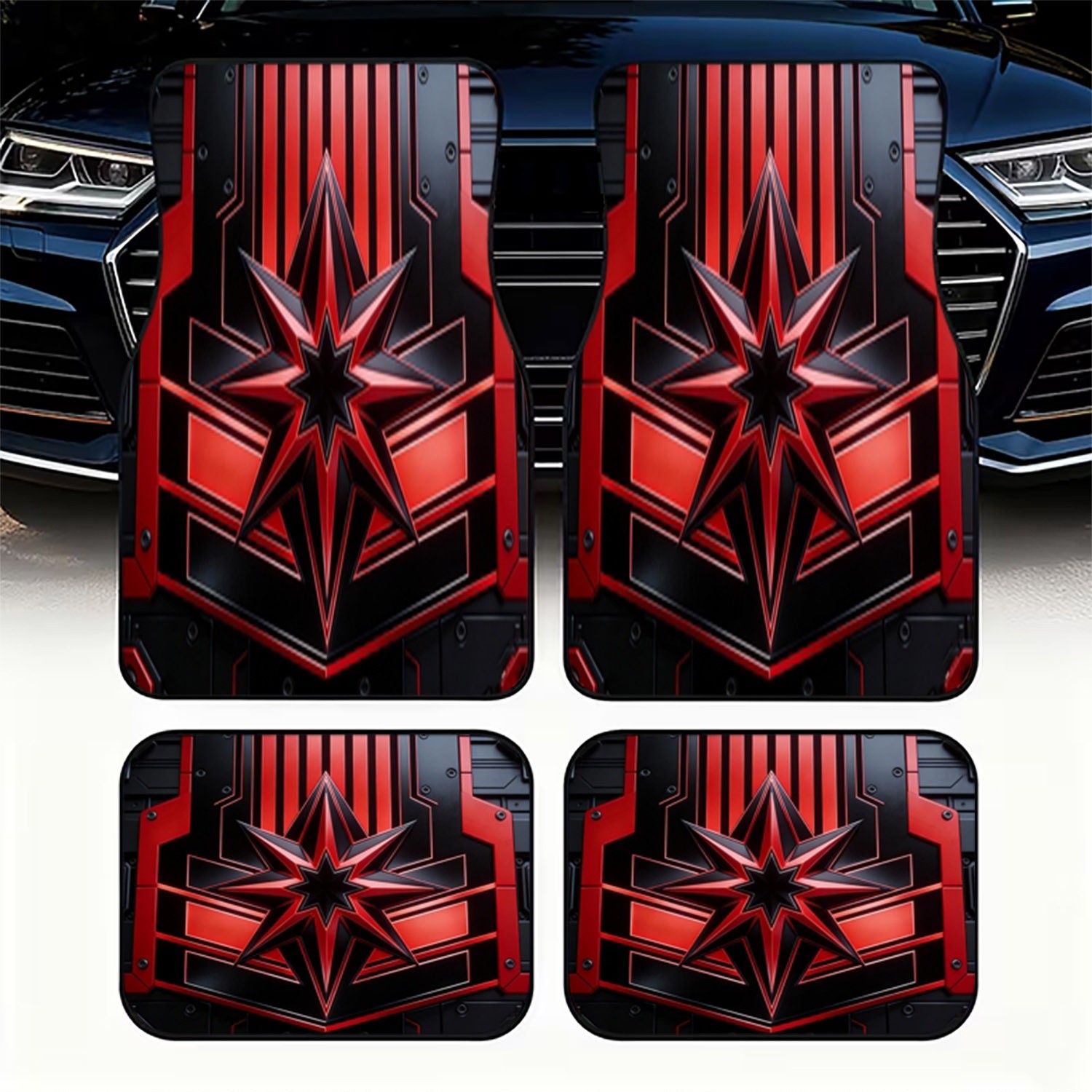 4pcs Car Floor Mats, Stylized  - Interior Design Tech recension och pris
