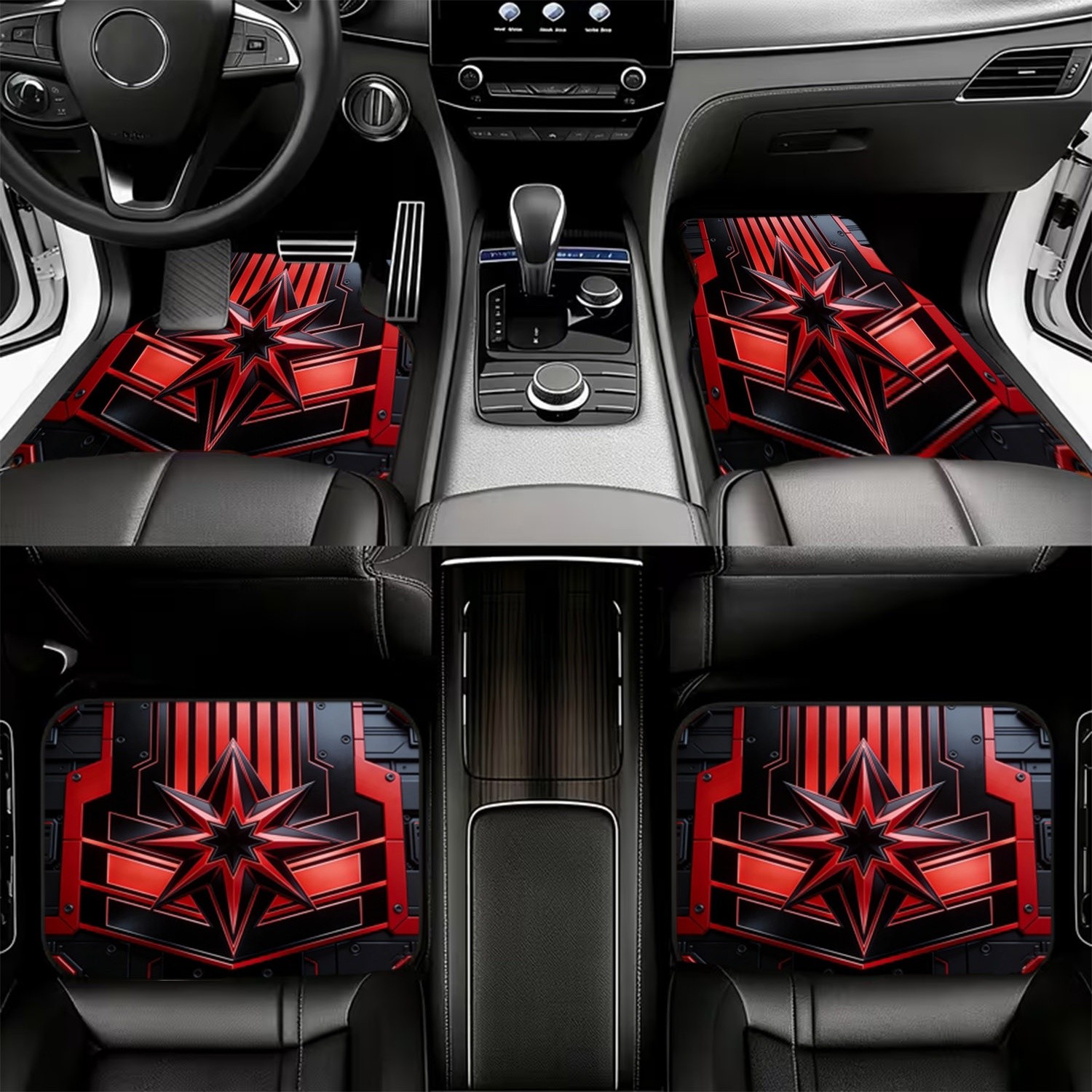 4pcs Car Floor Mats, Stylized  - Interior Design Tech recension och pris