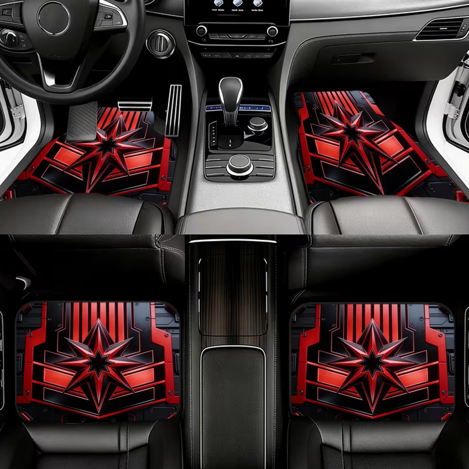 4pcs Car Floor Mats, Stylized  - Interior Design Tech recension och pris