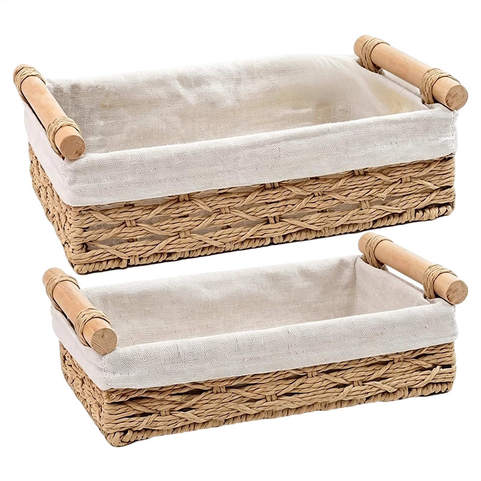 Storage Basket with Handles &  - Rattan Tray Handle recension och pris