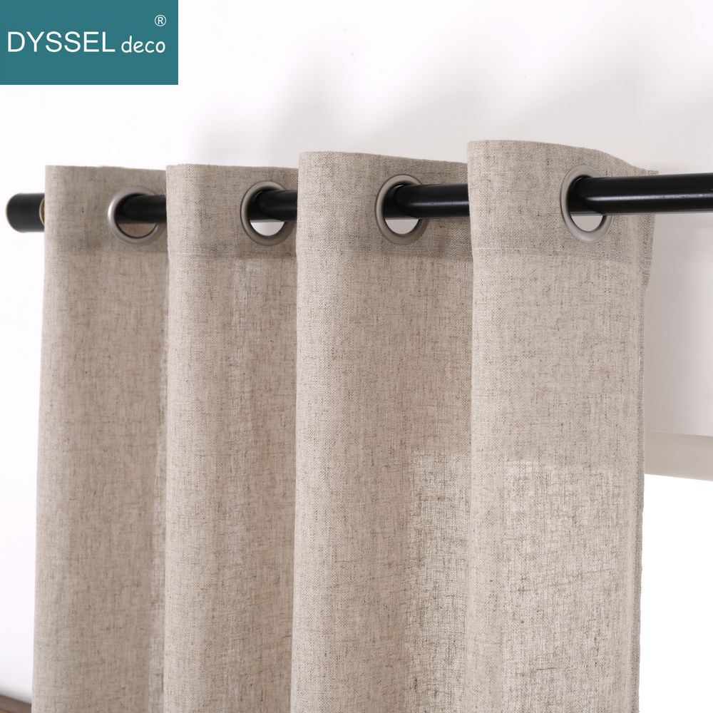 Solid Home Decorative Anti-UV  - Linen Curtain Eyelet recension och pris