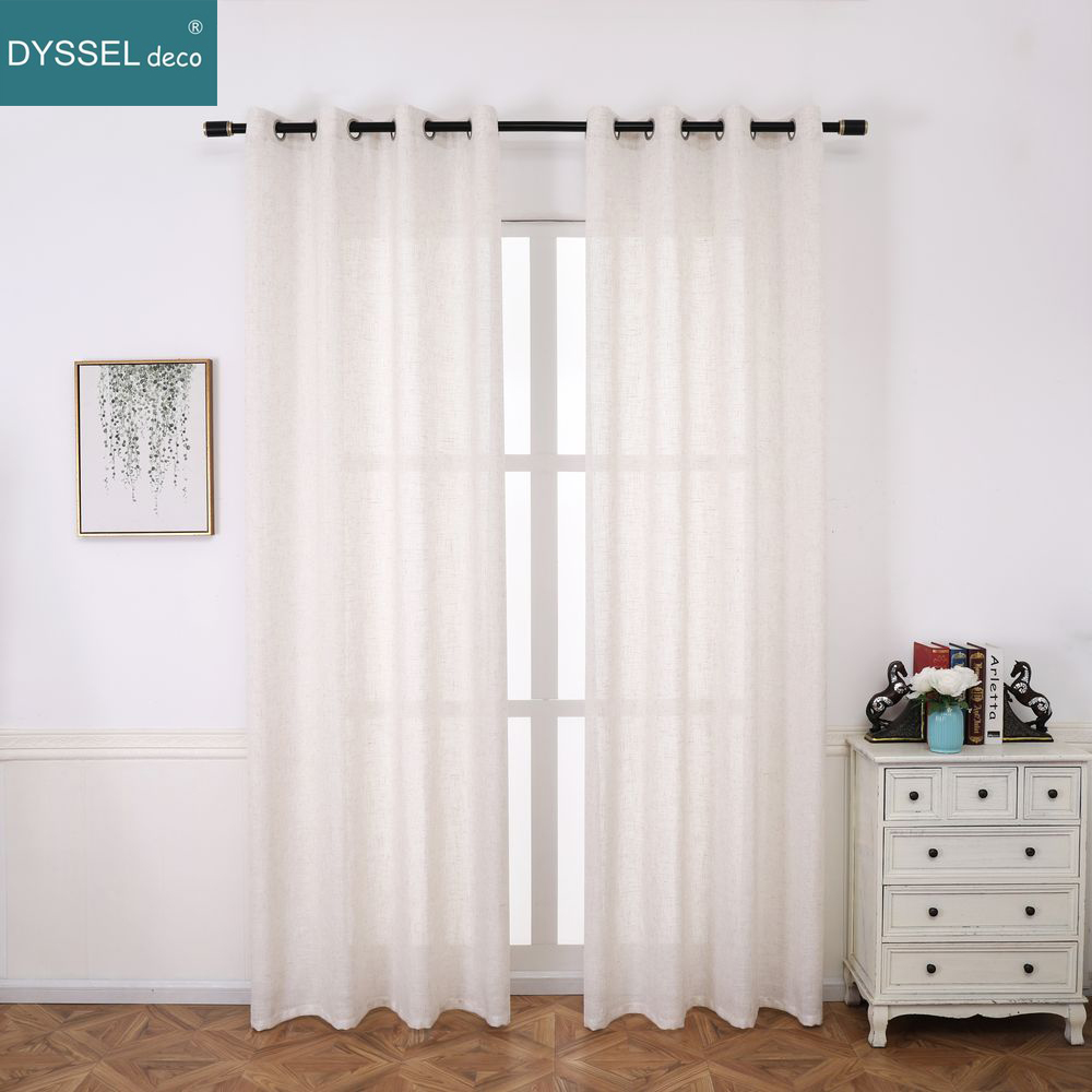 Solid Home Decorative Anti-UV  - Linen Curtain Eyelet recension och pris
