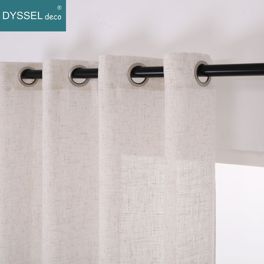 Solid Home Decorative Anti-UV  - Linen Curtain Eyelet recension och pris