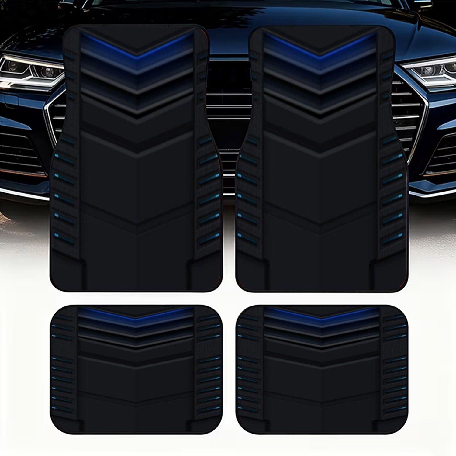 4pcs Car Floor Mats, Dark Futu - Interior Design Tech recension och pris