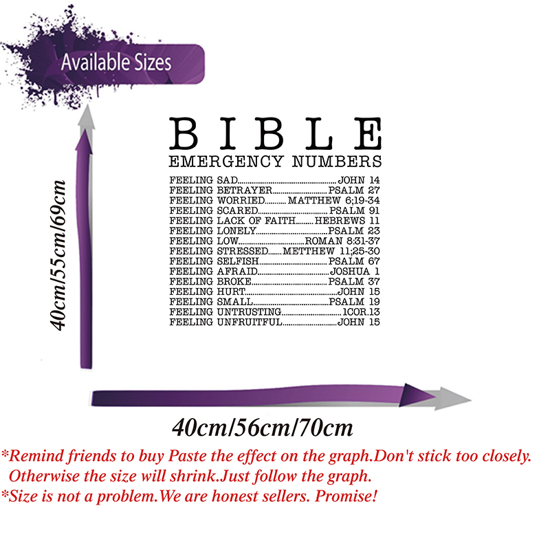 Large Bible Emergency Numbers  - Interior Design Quotes recension och pris