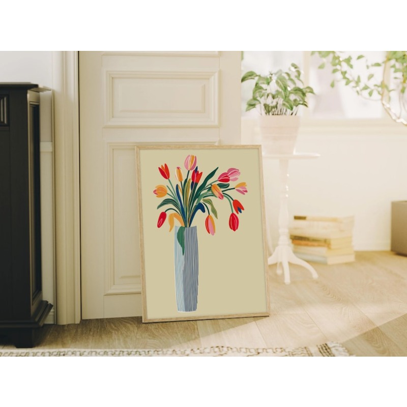 2pcs Tulip Flowers Canvas Wall - Interior Design Kitchen recension och pris