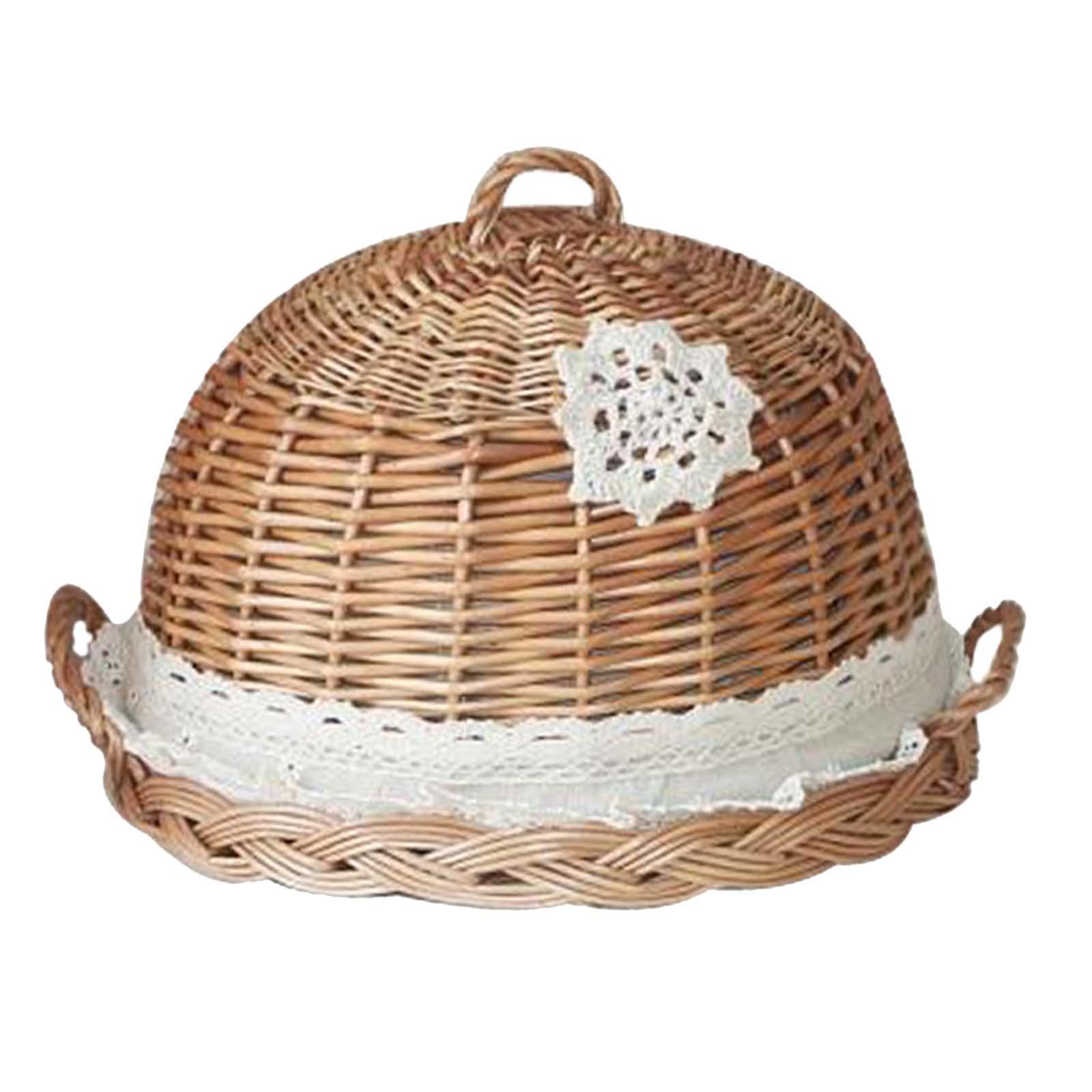 Food Dome Lid and Serving Tray - Rattan Tray Handle recension och pris