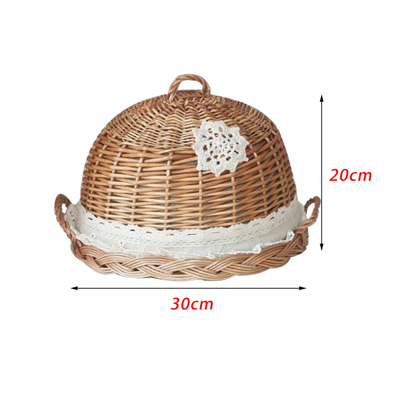 Food Dome Lid and Serving Tray - Rattan Tray Handle recension och pris