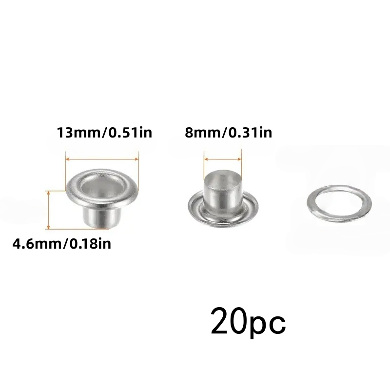 20pcs 8mm DIY metal eyelet kit - Linen Curtain Eyelet recension och pris