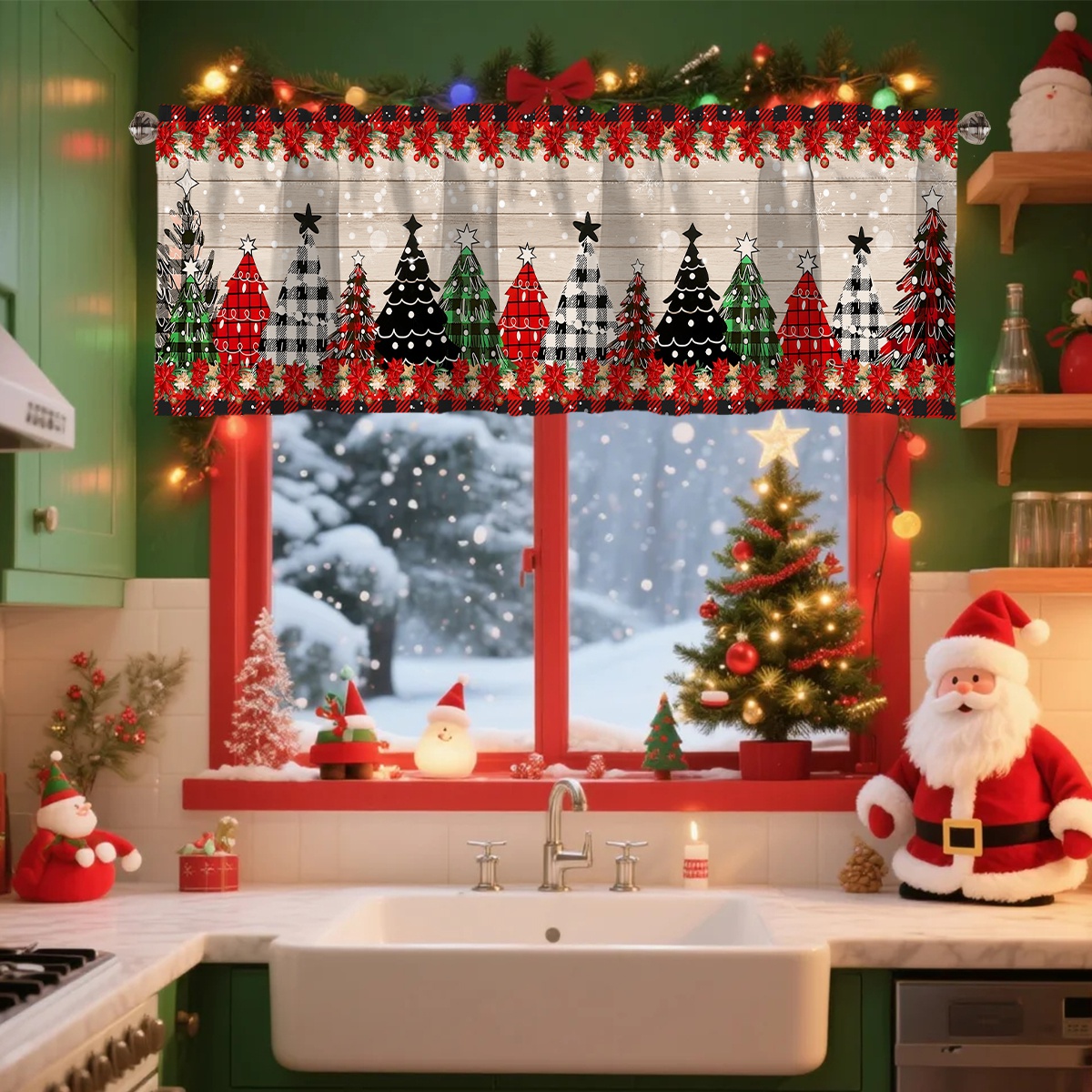 Christmas Short Curtain Merry  - Interior Design Kitchen recension och pris