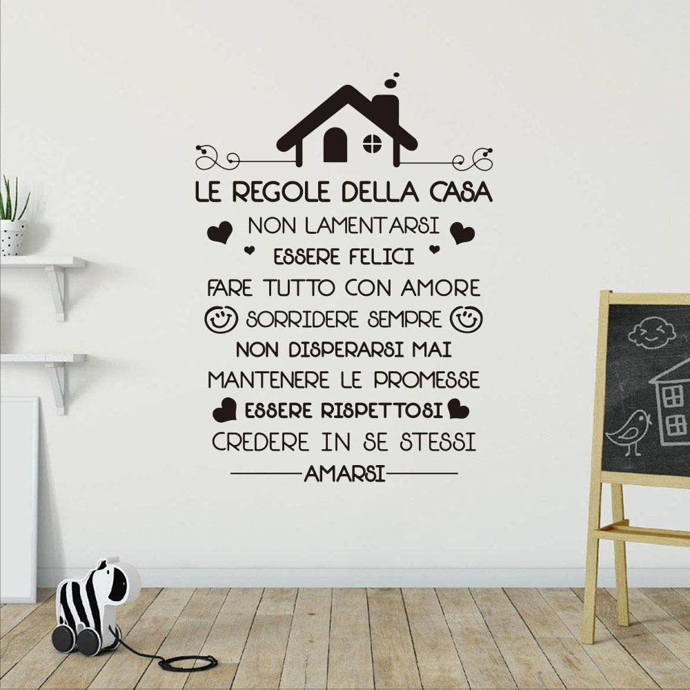 Italian House Rules Wall Decal - Interior Design Quotes recension och pris