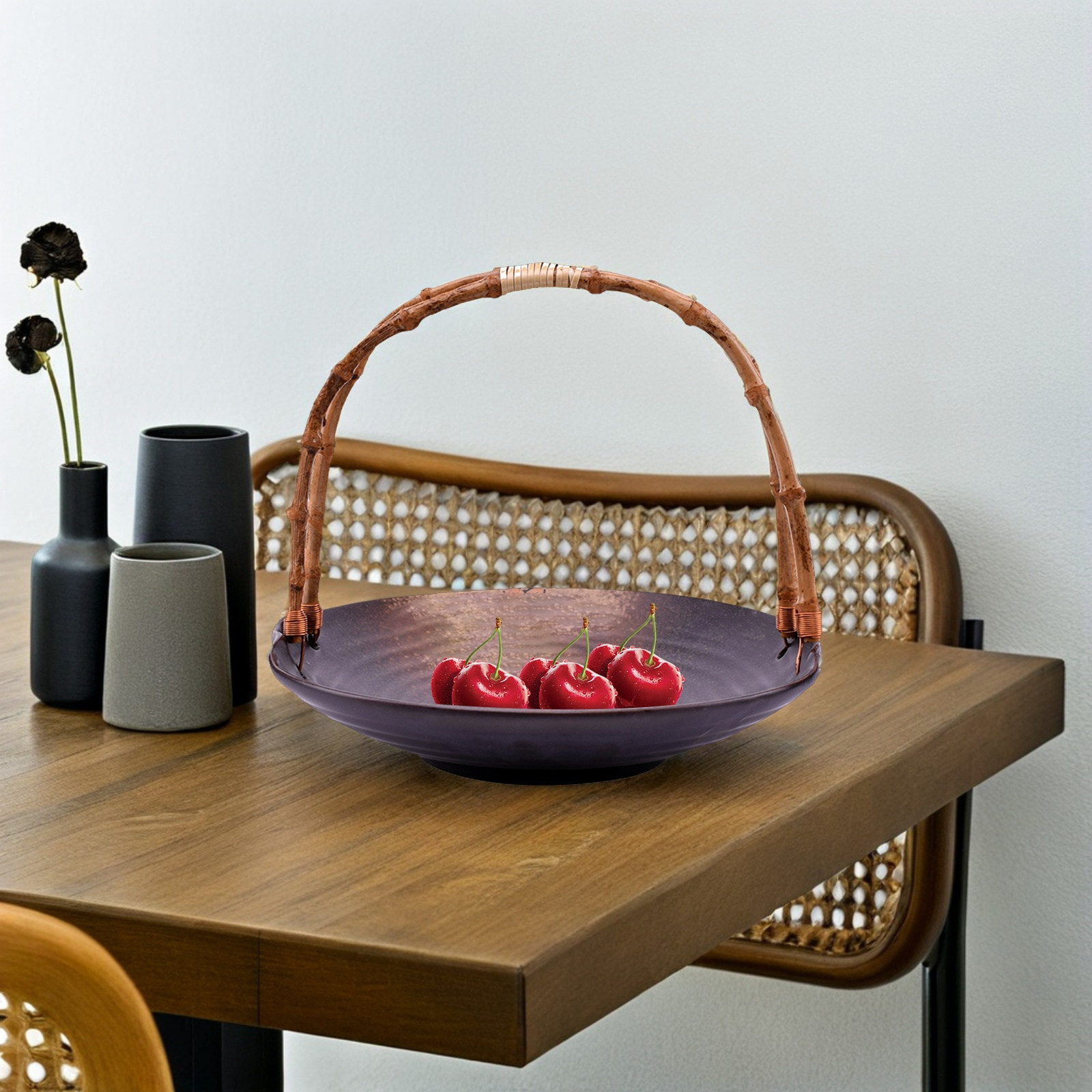 Rattan Wicker Serving Tray Han - Rattan Tray Handle recension och pris