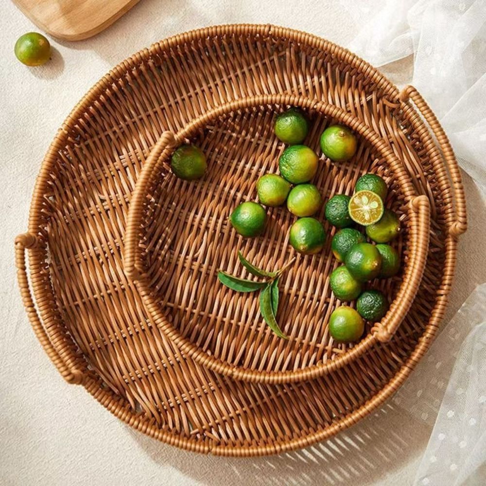 Large Capacity Imitation Ratta - Rattan Tray Handle recension och pris