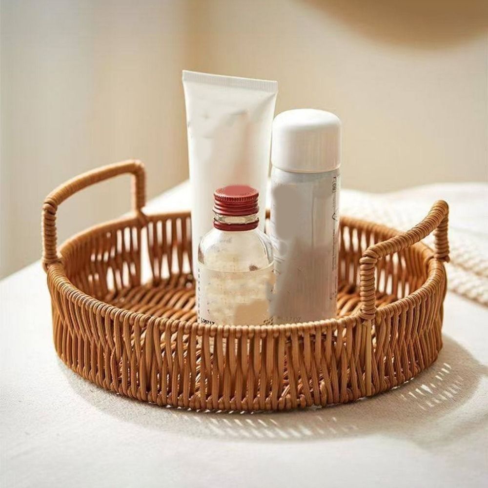 Large Capacity Imitation Ratta - Rattan Tray Handle recension och pris