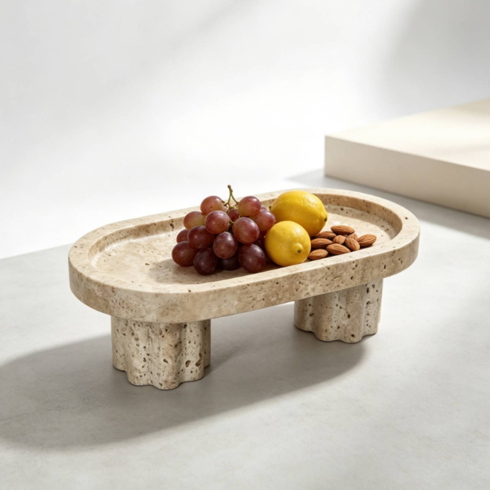 Travertine Tray Decorative Sto - Travertine Tray Oval recension och pris