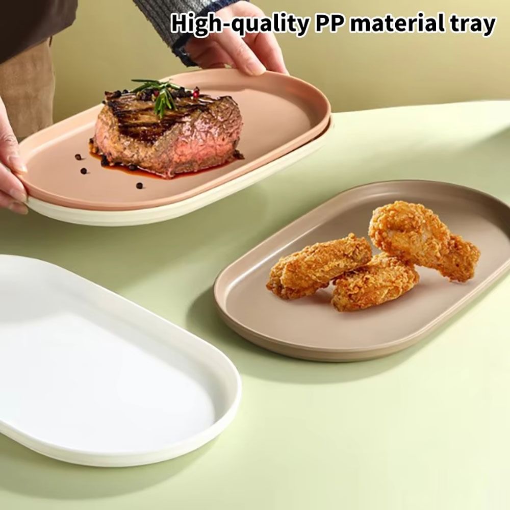 1Pcs New Stackable Fruit Plate - Travertine Tray Oval recension och pris